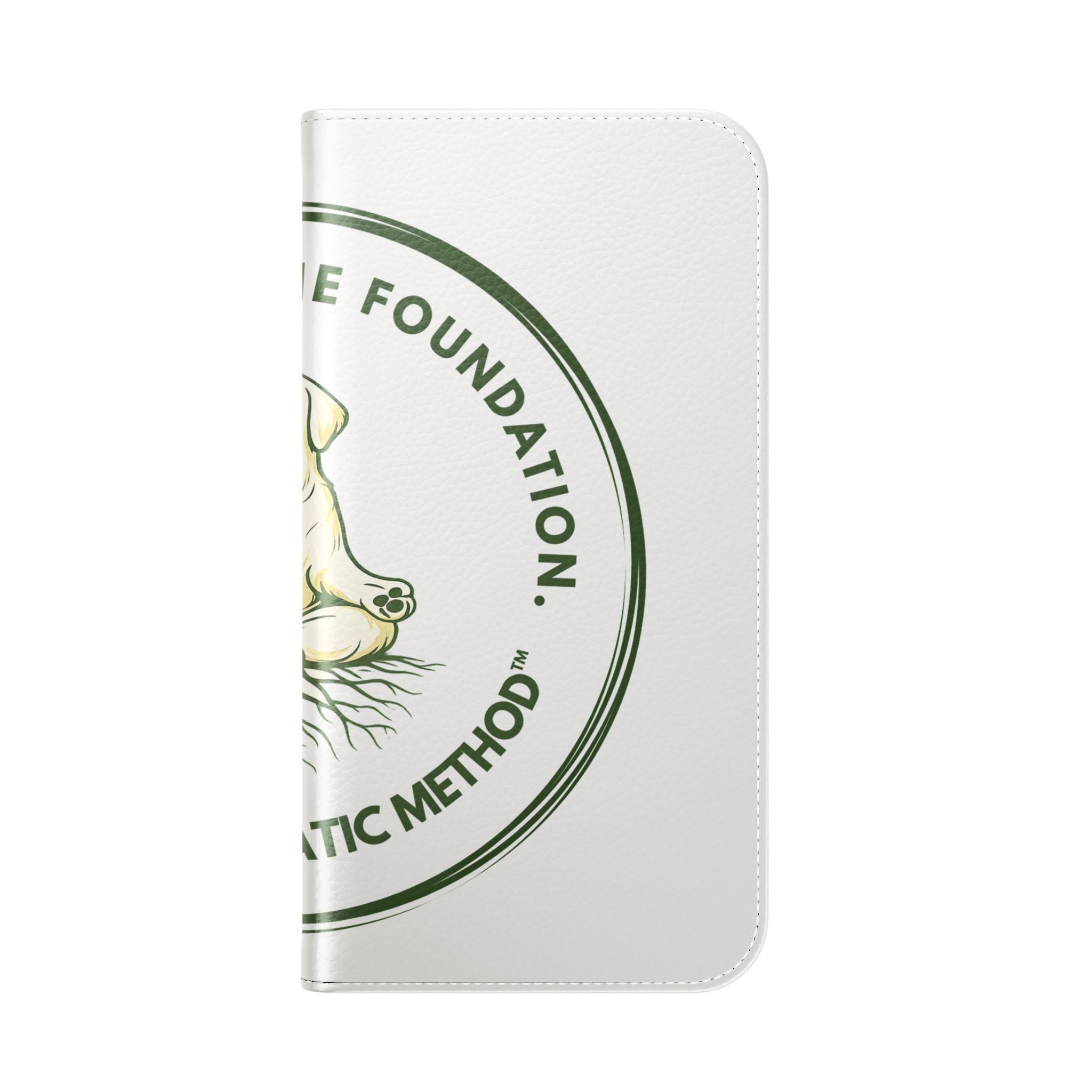 Meditation Pup Flip Case – "Regulation Is the Foundation" Phone Wallet